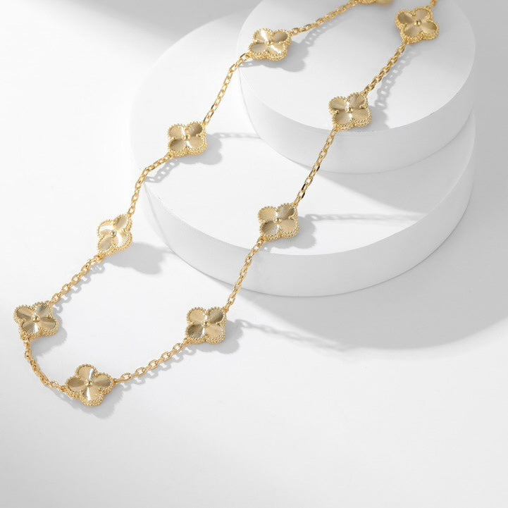 [Royal Top]CLOVER 10 MOTIFS LASER NECKLACE