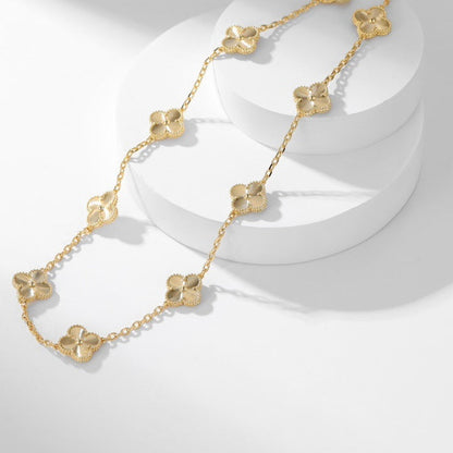 [Royal Top]CLOVER 10 MOTIFS LASER NECKLACE