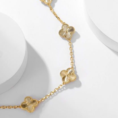 [Royal Top]CLOVER 10 MOTIFS LASER NECKLACE