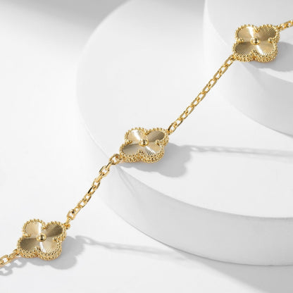 [Royal Top]CLOVER 10 MOTIFS LASER NECKLACE