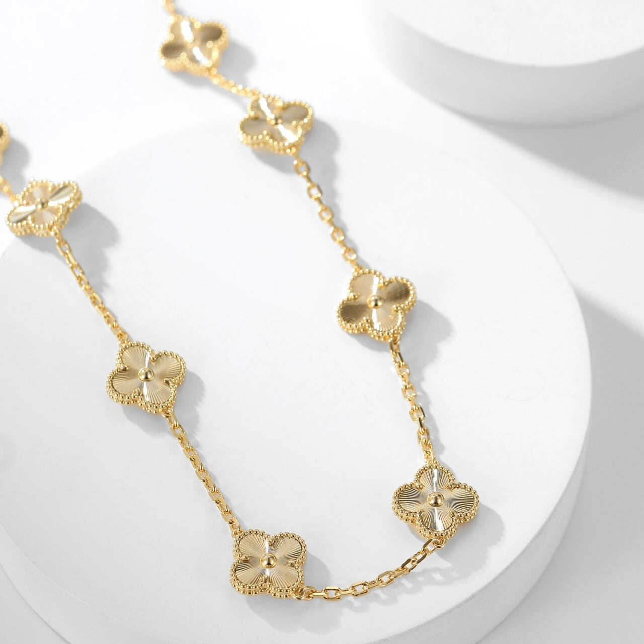 [Royal Top]CLOVER 10 MOTIFS LASER NECKLACE