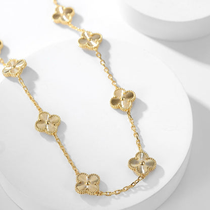 [Royal Top]CLOVER 10 MOTIFS LASER NECKLACE