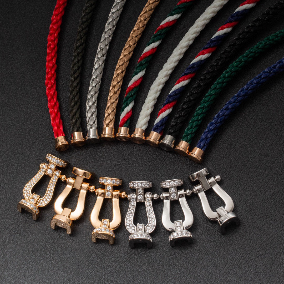 [Royal Top]FORCE LARGE HORSESHOE FULL DIAMOND BRACELET SILVER