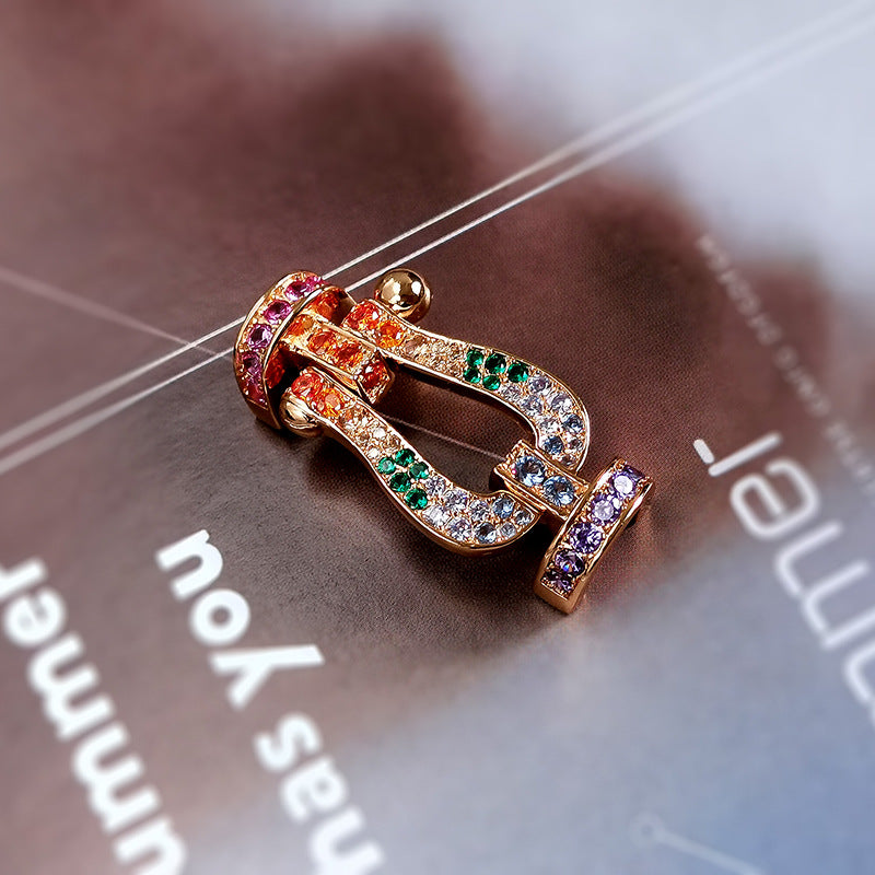 [Royal Top]FORCE LARGE HORSESHOE  COLORED DIAMOND BRACELET ROSE GOLD