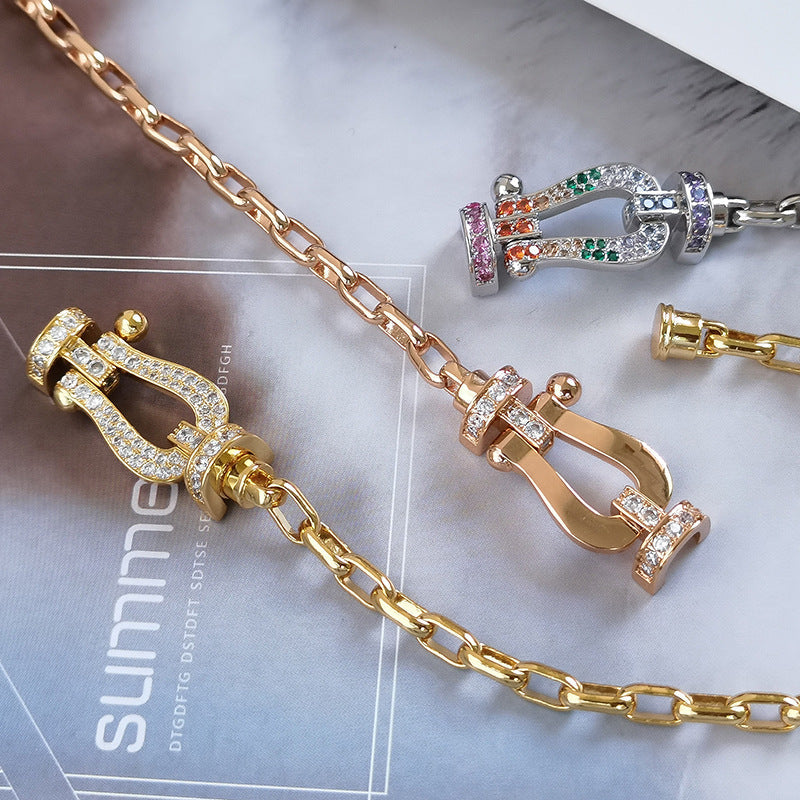 [Royal Top]FORCE LARGE HORSESHOE CLASP  METAL BRACELET