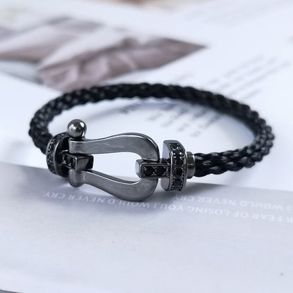 [Royal Top]FORCE LARGE SERIES HORSESHOE BLACK SAMURAI BRACELET