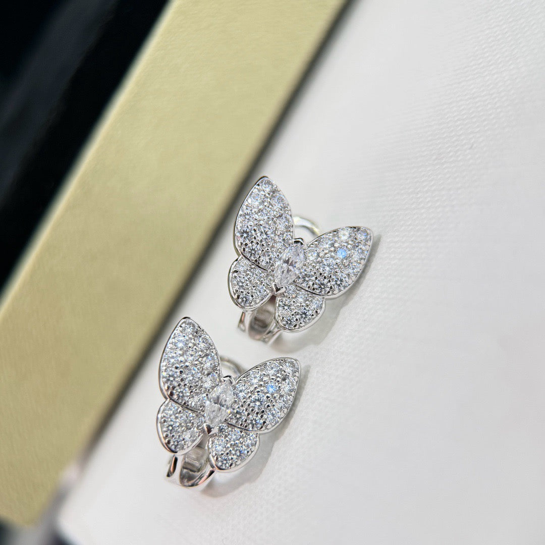 [Royal Top]BUTTERFLY ALL DIAMOND EARRINGS
