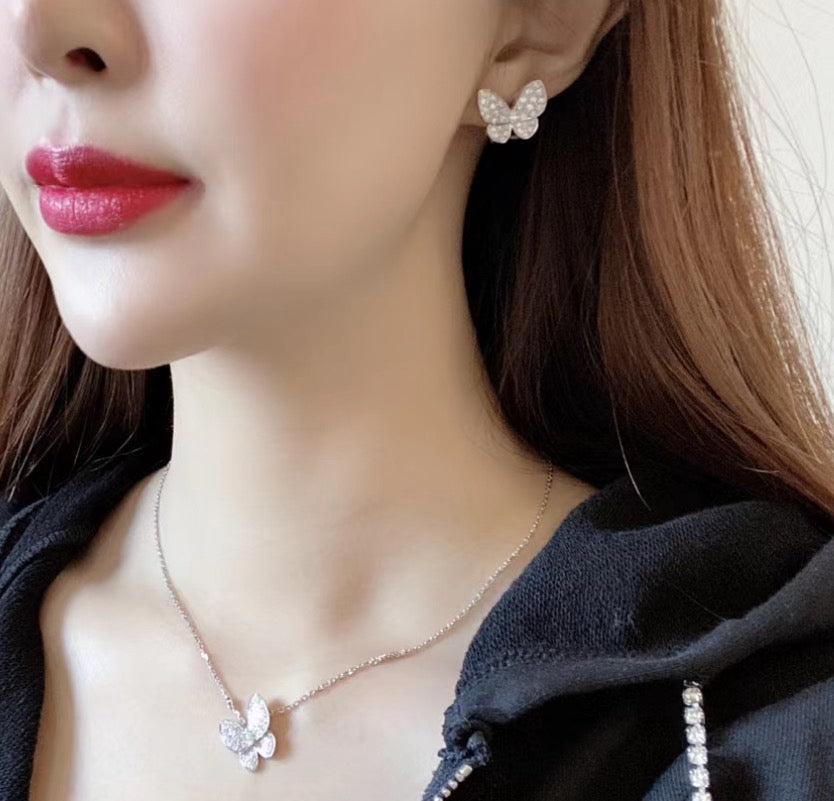 [Royal Top]BUTTERFLY ALL DIAMOND EARRINGS
