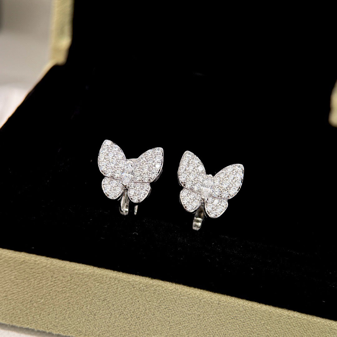 [Royal Top]BUTTERFLY ALL DIAMOND EARRINGS
