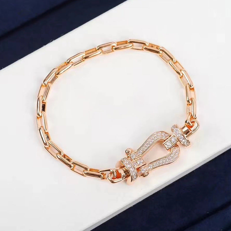 [Royal Top]FORCE LARGE HORSESHOE CLASP  METAL BRACELET