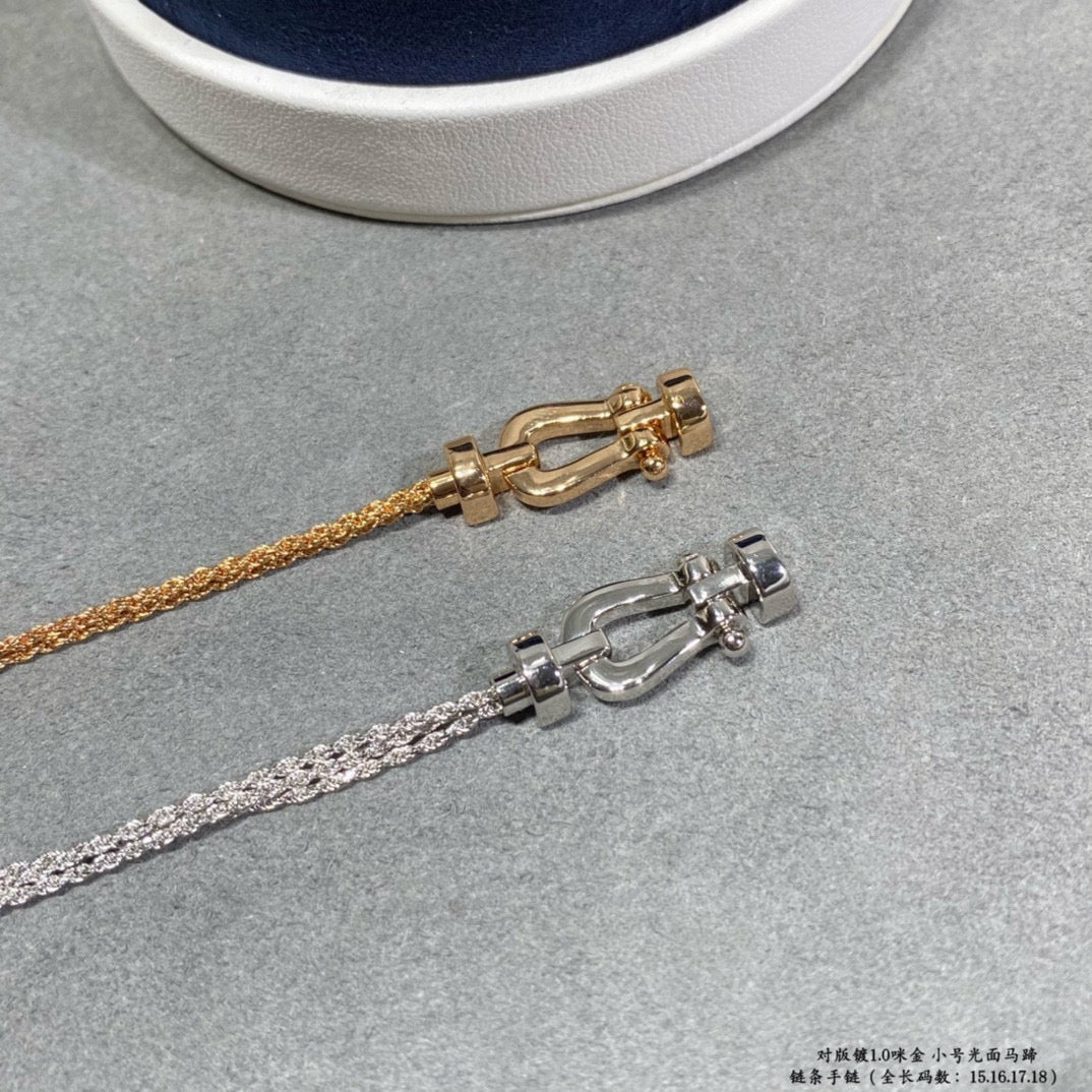[Royal Top]FORCE SMALL HORSESHOE  DIAMOND CHAIN ROPE BRACELET