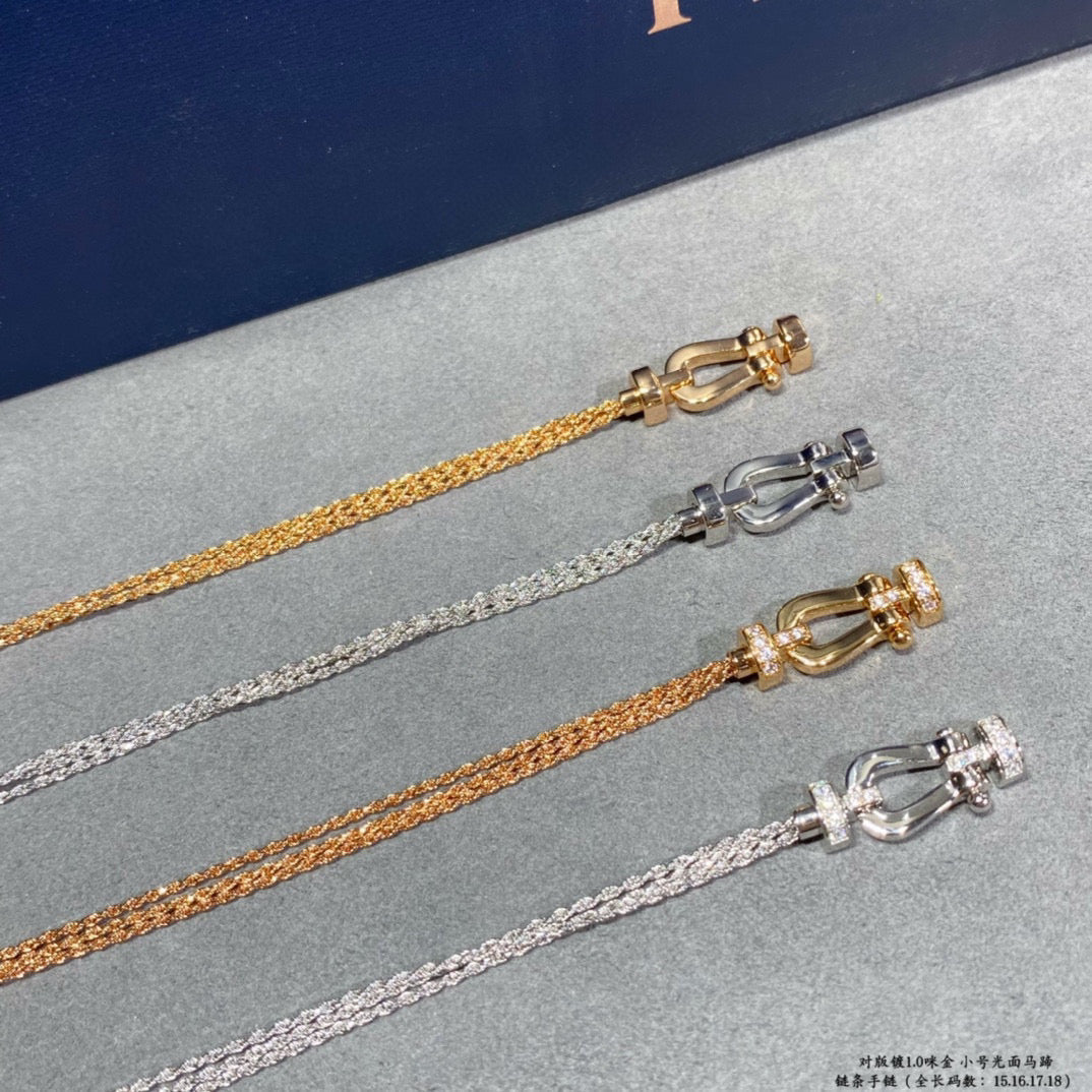 [Royal Top]FORCE SMALL HORSESHOE  DIAMOND CHAIN ROPE BRACELET