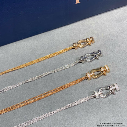 [Royal Top]FORCE SMALL HORSESHOE  DIAMOND CHAIN ROPE BRACELET
