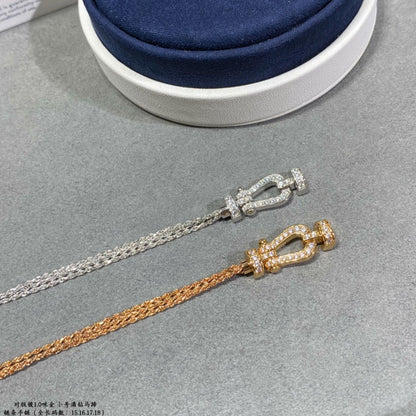[Royal Top]FORCE SMALL HORSESHOE  DIAMOND CHAIN ROPE BRACELET