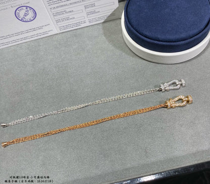 [Royal Top]FORCE SMALL HORSESHOE  DIAMOND CHAIN ROPE BRACELET