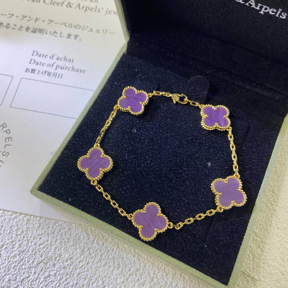 [Royal Top] CLOVER 5 MOTIF VIOLET BRACELET COLLECTION