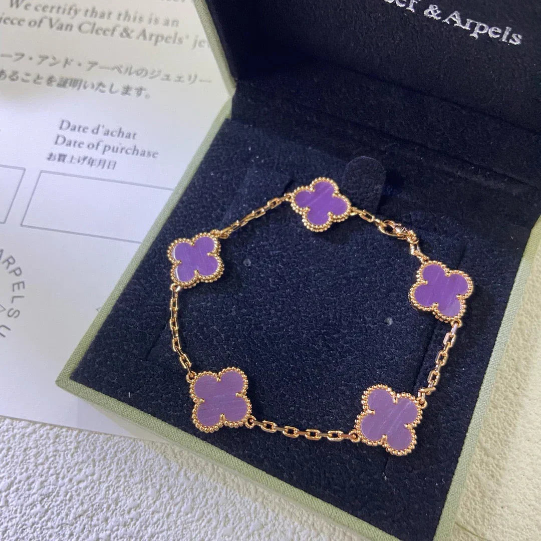 [Royal Top] CLOVER 5 MOTIF VIOLET BRACELET COLLECTION
