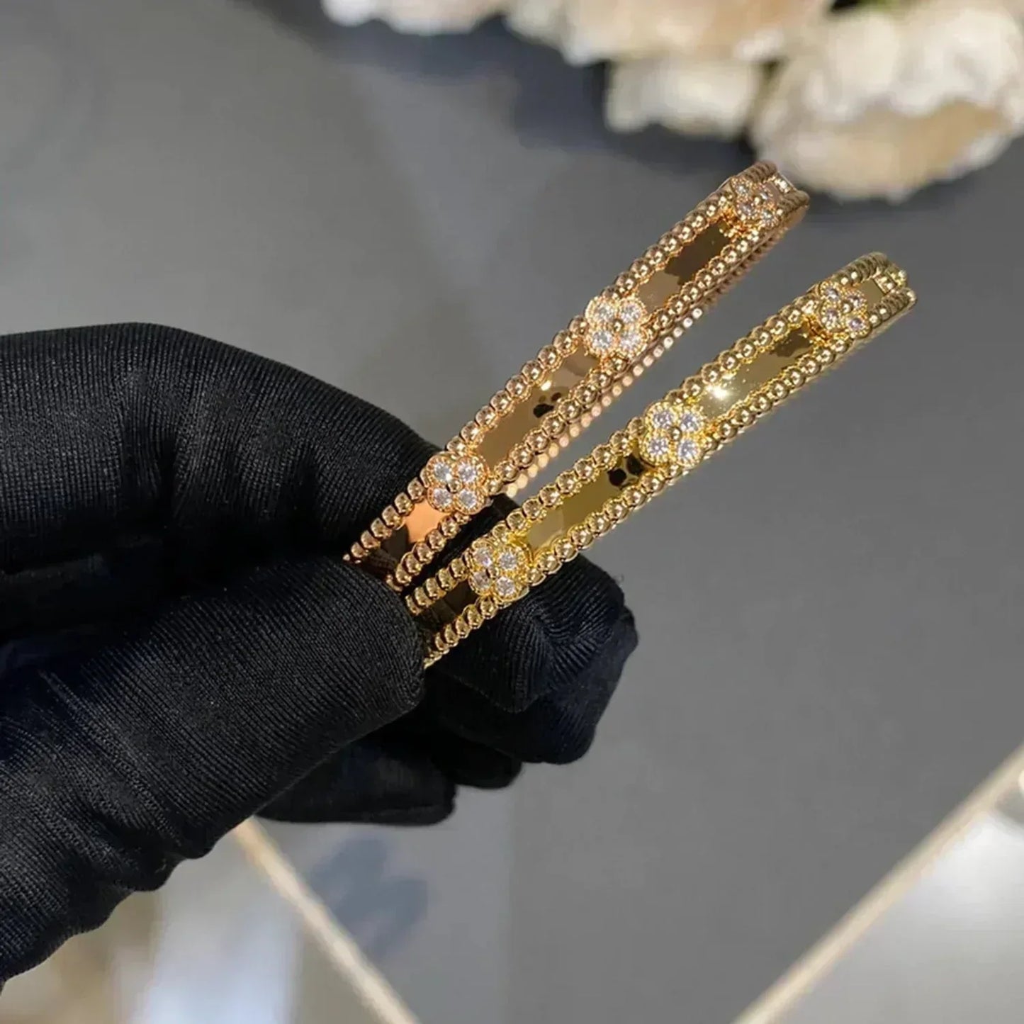 [Royal Top]CLOVER BRACELET 4MM DIAMONDS