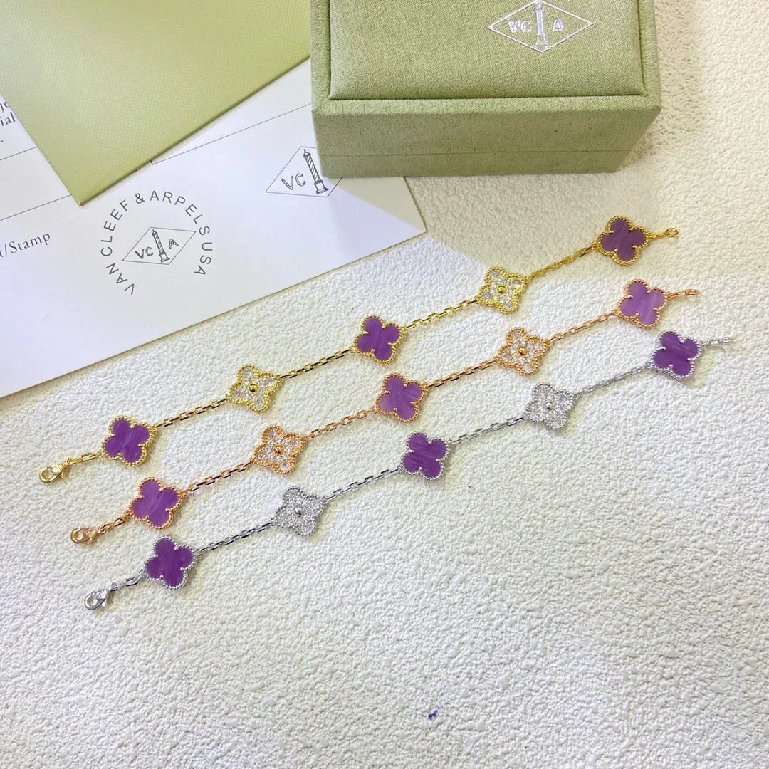 [Royal Top] CLOVER 5 MOTIF VIOLET BRACELET COLLECTION