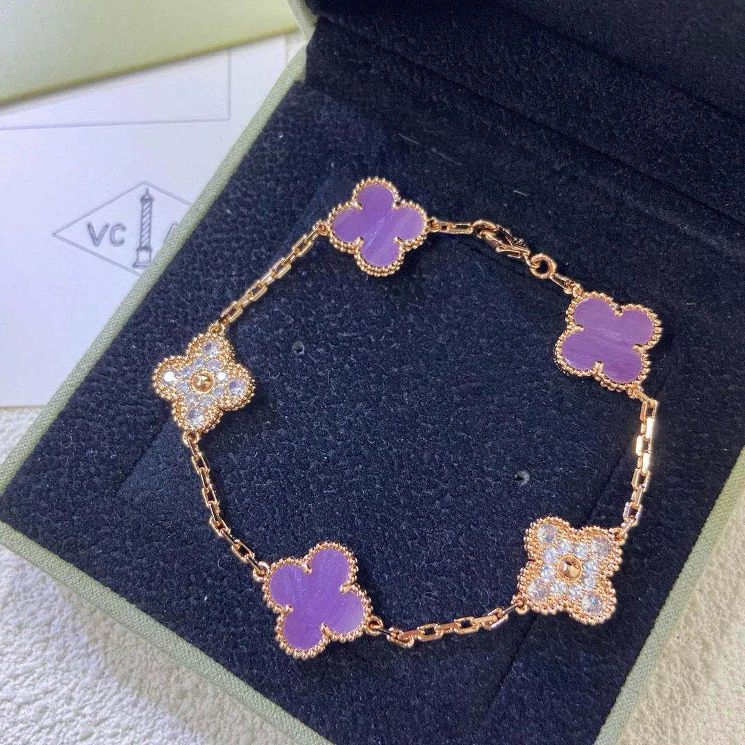 [Royal Top] CLOVER 5 MOTIF VIOLET BRACELET COLLECTION