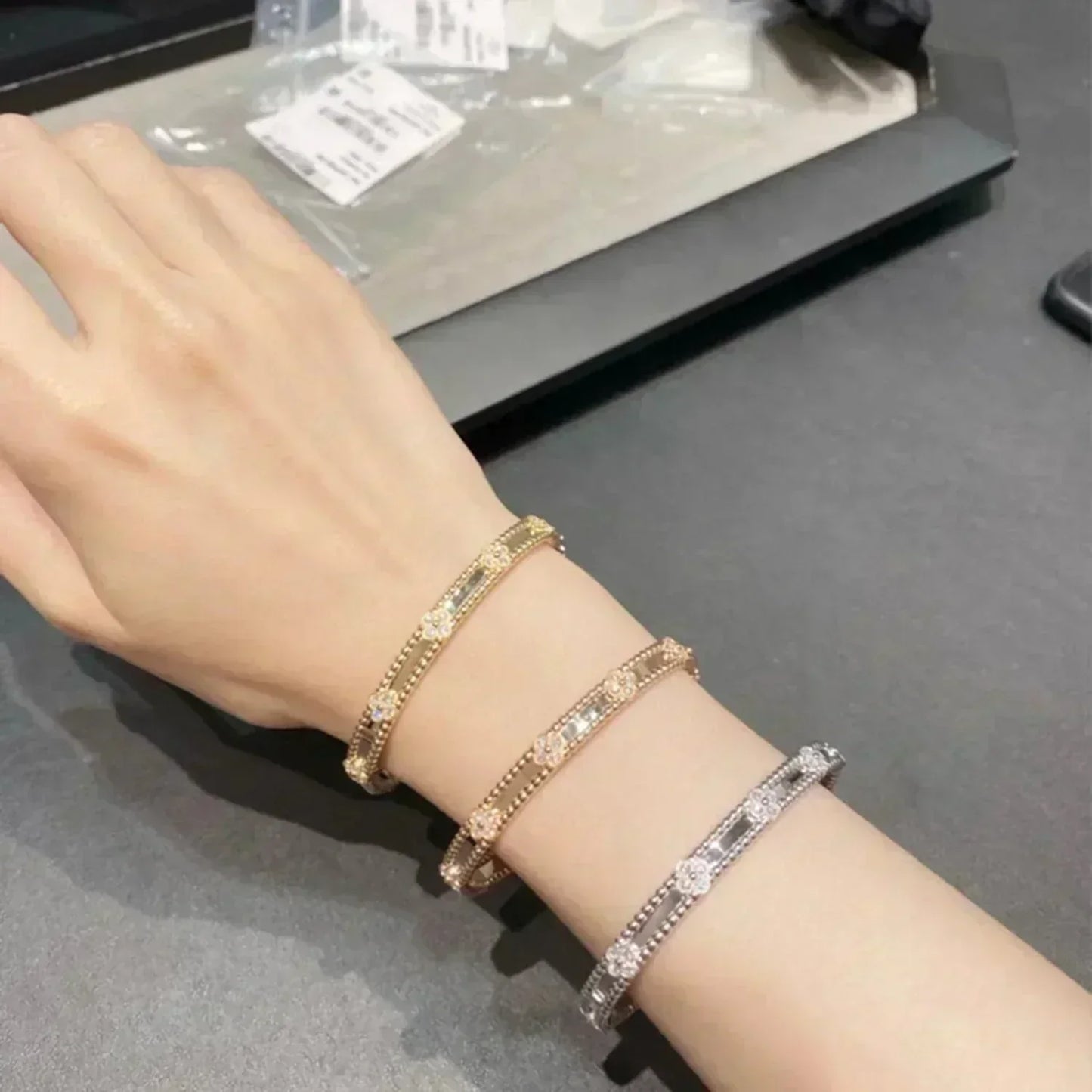[Royal Top]CLOVER BRACELET 4MM DIAMONDS