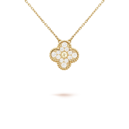 [Royal Top]CLOVER 15MM DIAMOND SINGLE FLOWER NECKLACE