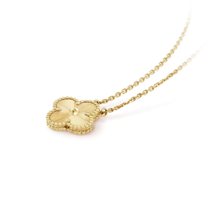 [Royal Top]CLOVER 15MM LASER NECKLACE