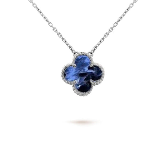 [Royal Top]CLOVER 15MM PIETERSITE NECKLACE SILVER