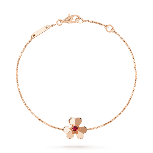 [Royal Top]FRIVOLE GOLD FLOWER PINK MALACHITE BRACELET