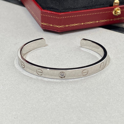 [Royal Top]LOVE BRACELET 6.1MM 1 DIAMOND OPEN CUFF