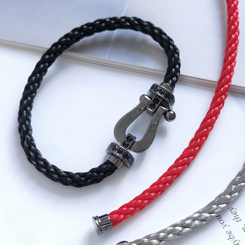 [Royal Top]FORCE LARGE SERIES HORSESHOE BLACK SAMURAI BRACELET