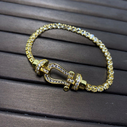 [Royal Top]FORCE  HORSESHOE  DIAMOND TENNIS BRACELET