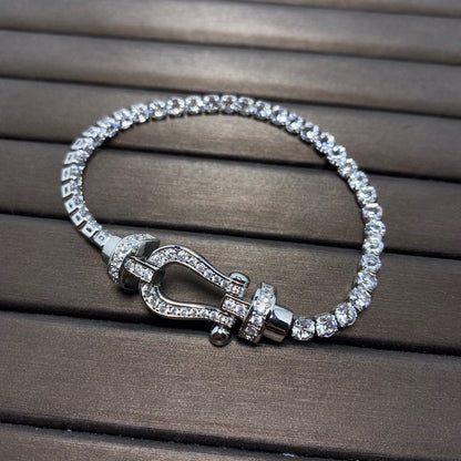 [Royal Top]FORCE  LARGE HORSESHOE FULL DIAMOND TENNIS BRACELET
