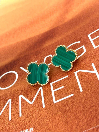 [Royal Top] CLOVER LARGE (20mm) 1 MOTIFS GREENER MOP STUD EARRINGS