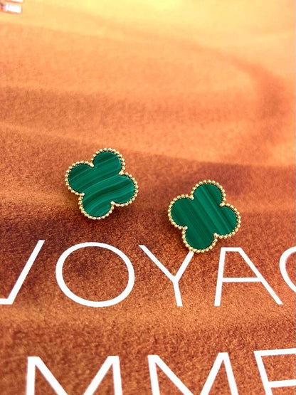 [Royal Top] CLOVER LARGE (20mm) 1 MOTIFS GREENER MOP STUD EARRINGS