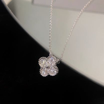 [Royal Top]CLOVER 15MM DIAMOND SINGLE FLOWER NECKLACE