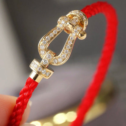 [Royal Top]FORCE LARGE HORSESHOE FULL DIAMOND BRACELET SILVER