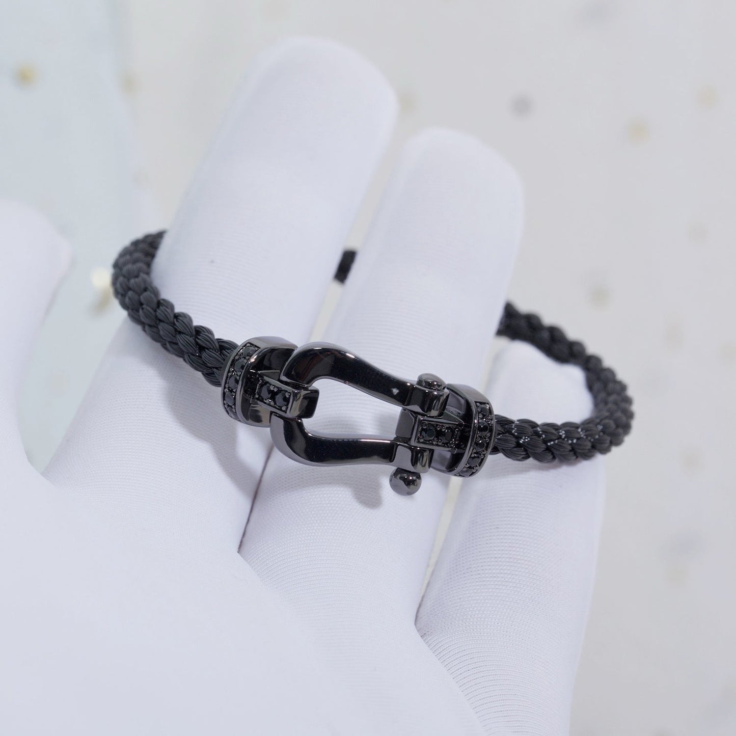 [Royal Top]FORCE LARGE SERIES HORSESHOE BLACK SAMURAI BRACELET