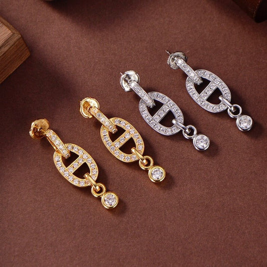 [Royal Top]HM CHAINE DIAMOND EARRINGS