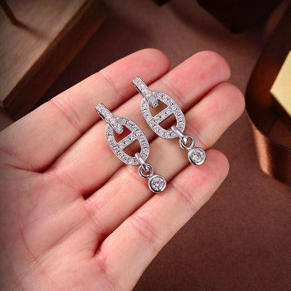 [Royal Top]HM CHAINE DIAMOND EARRINGS