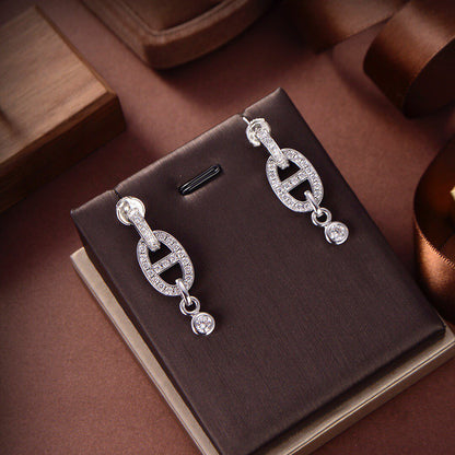 [Royal Top]HM CHAINE DIAMOND EARRINGS