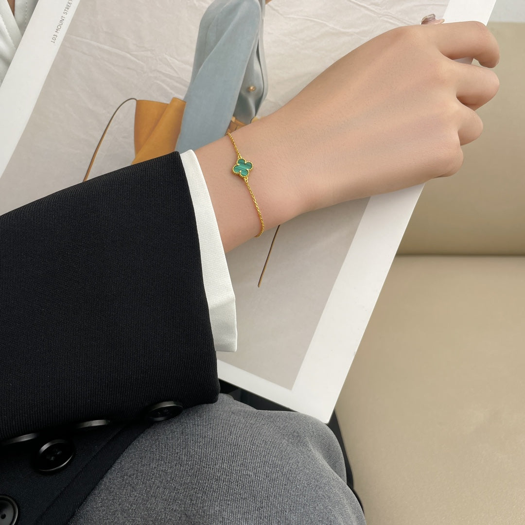 [Royal Top]CLOVER BRACELET MALACHITE 1 MOTIF