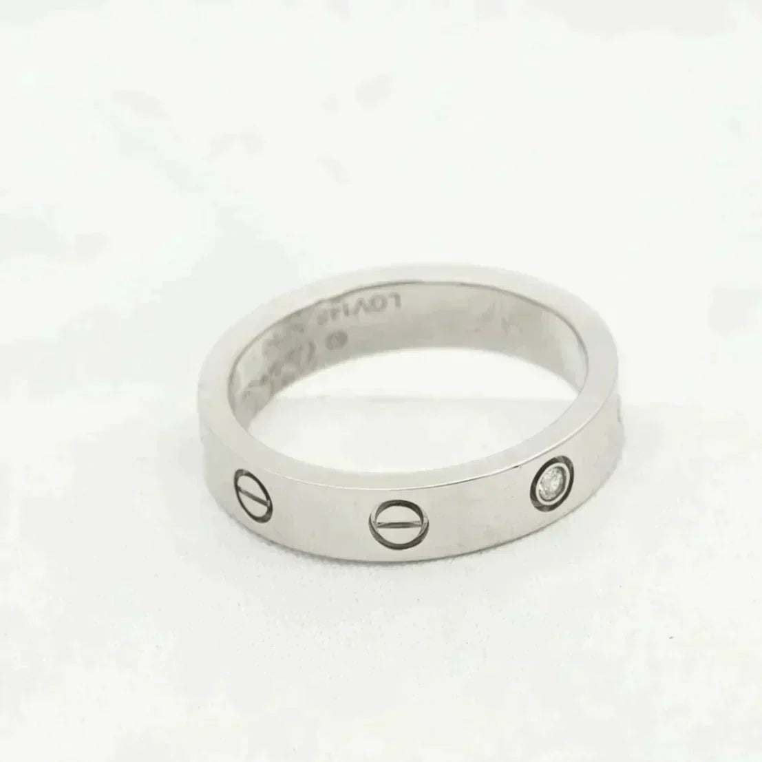 [Royal Top]LOVE RING 4MM 1 DIAMOND SILVER