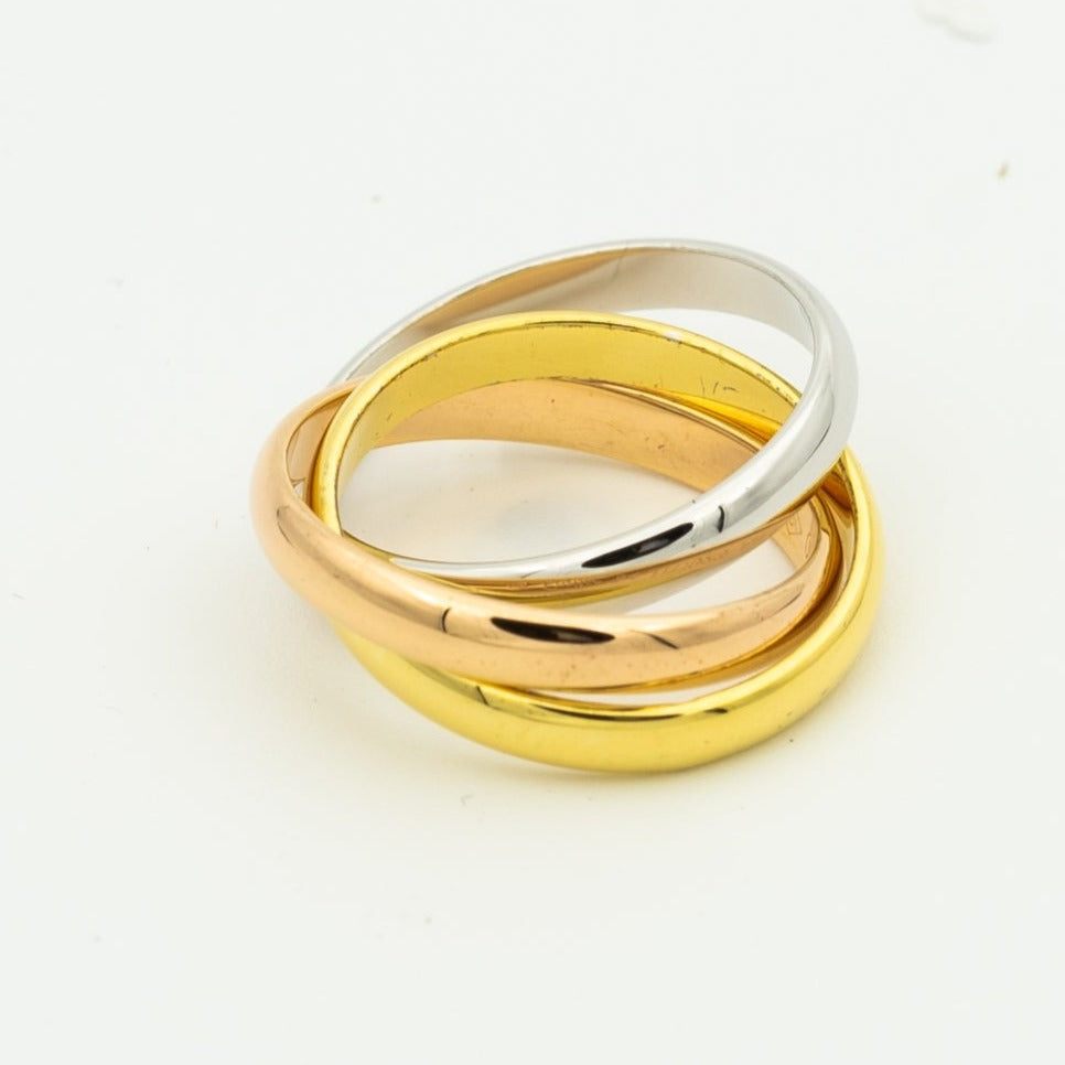 [Royal Top Jewelry]TRINITY RING GOLD PINK GOLD SILVER