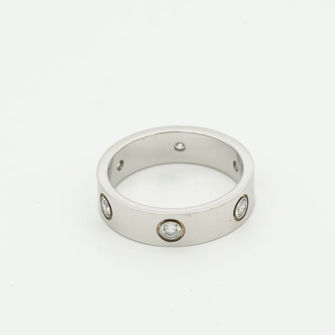 [Royal Top]LOVE RING 5.5MM 6 DIAMONDS SILVER