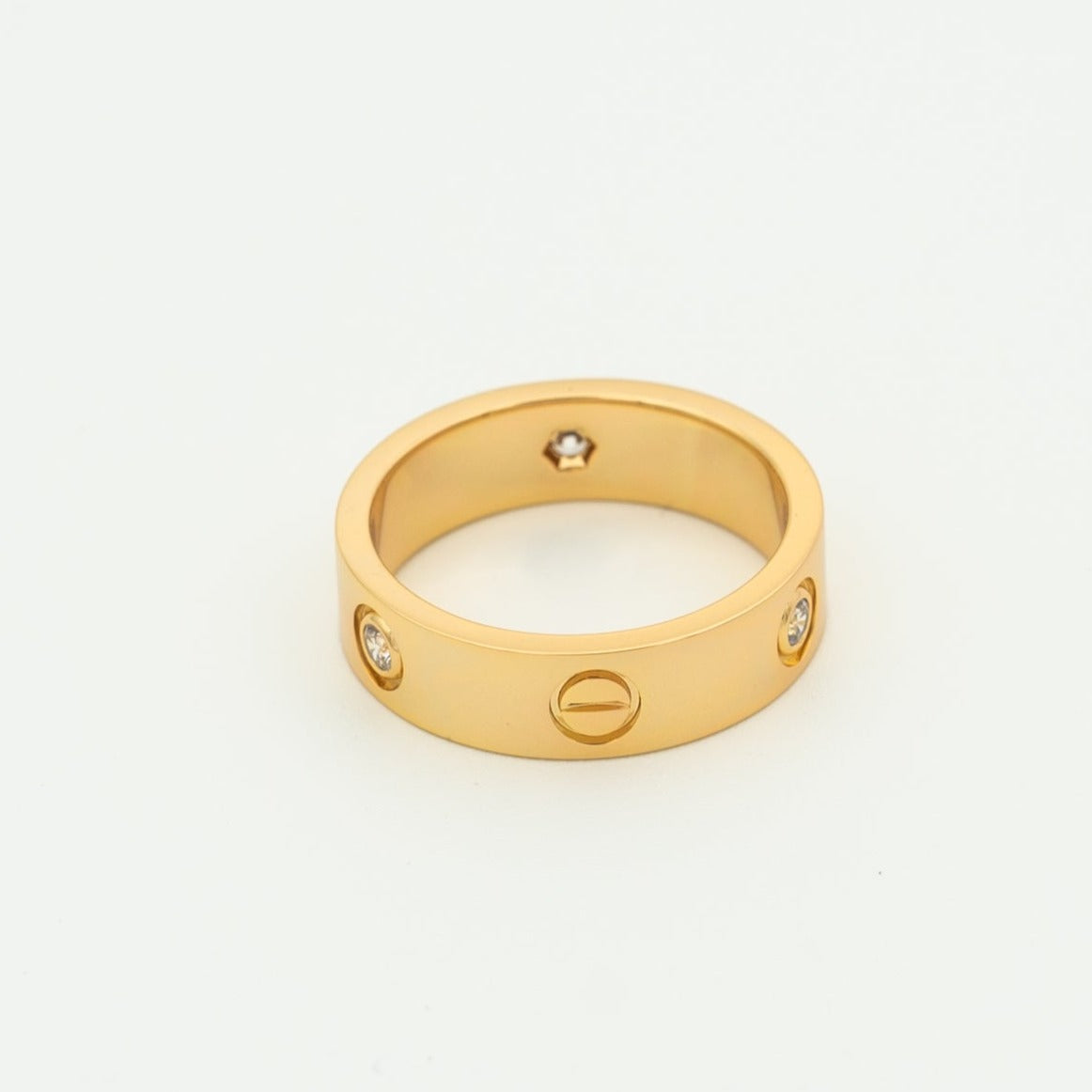 [Royal Top]LOVE RING 5.5MM 3 DIAMONDS PINK GOLD