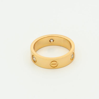 [Royal Top]LOVE RING 5.5MM 3 DIAMONDS PINK GOLD