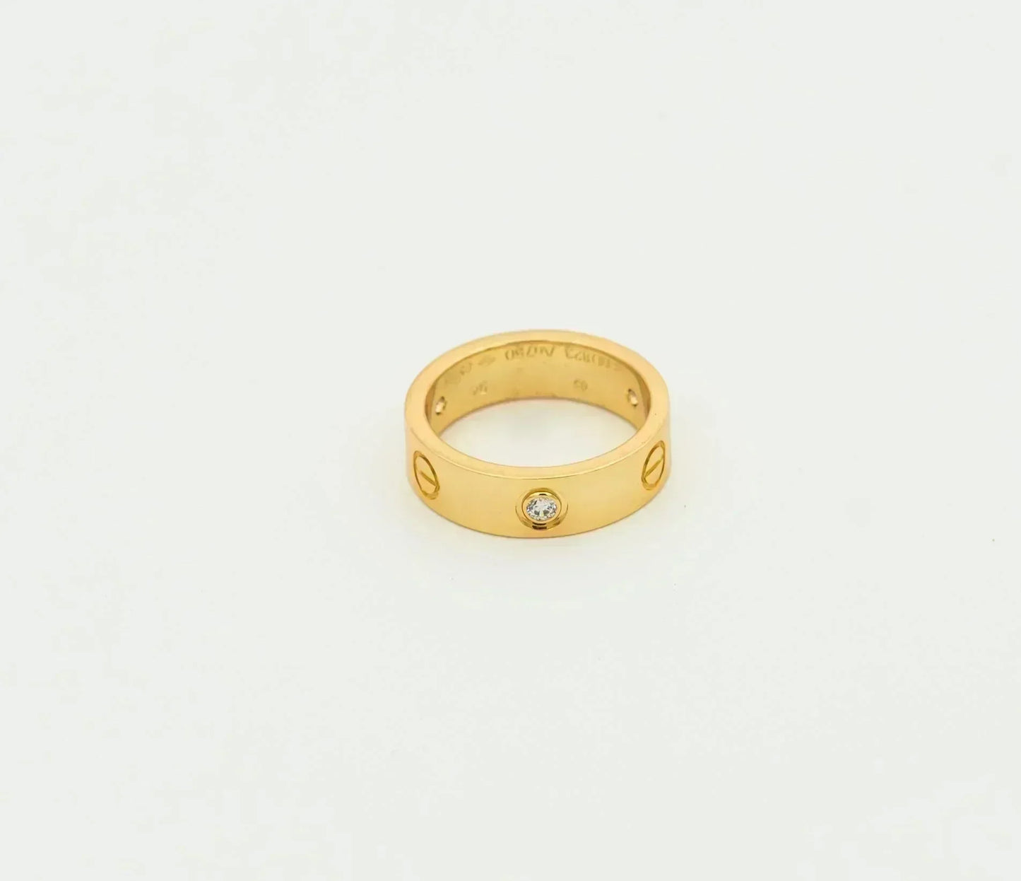 [Royal Top]LOVE RING 5.5MM 3 DIAMONDS GOLD