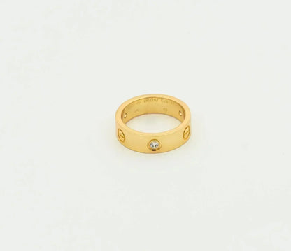 [Royal Top]LOVE RING 5.5MM 3 DIAMONDS GOLD