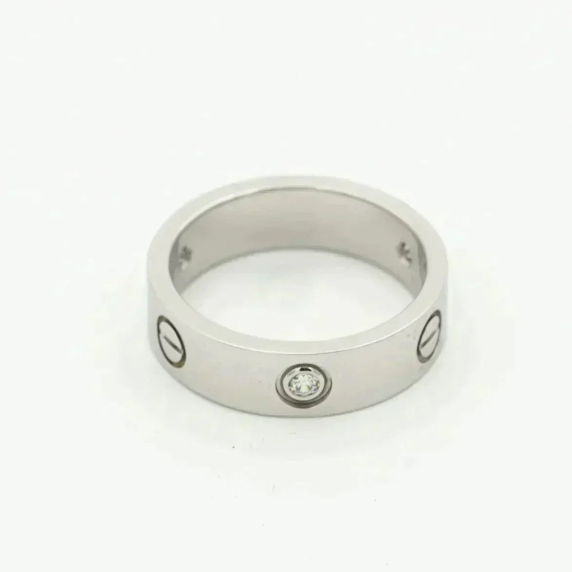 [Royal Top]LOVE RING 5.5MM 3 DIAMONDS SILVER